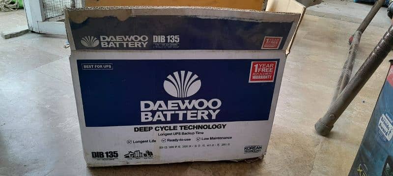 Daewoo Battery DIB 135 Box Open within warranty 3