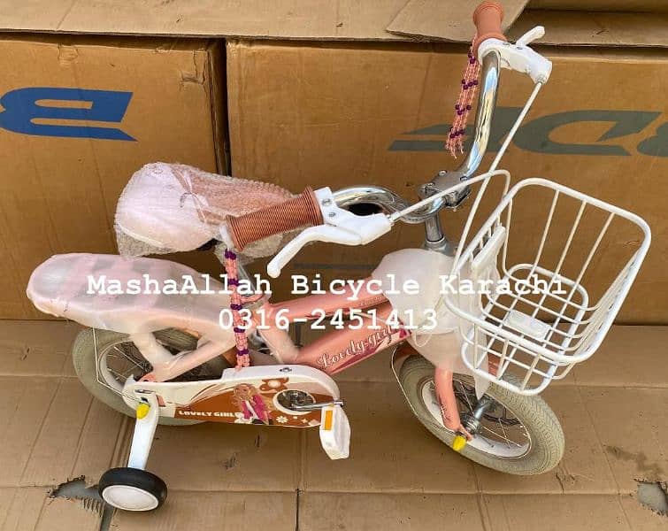 New Barbie 12/16 size bicycle imported box pack 6