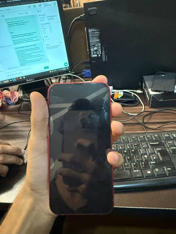 i phone 13 128 gb 10/10 under warranty of 8  month with box 6