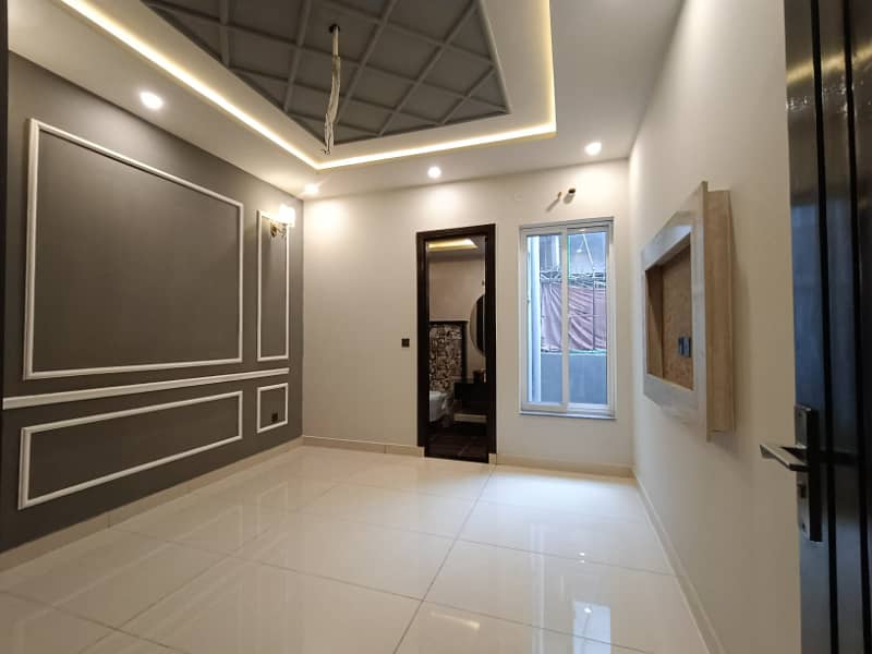 5 Marla House For SALE In Johar Town Main Kanal Road or Near Beautiful Family Park Very Beautiful Luxury Brand New Modern Design Front Elevation Super Hot Location Waliking Distance to Emporium Mall or Lahore Expo Center or Beautiful Park 33