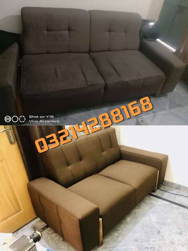 Sofa Poshish / Sofa Repair/ Fabric change / L Shape Sofa / Bed poshish 14