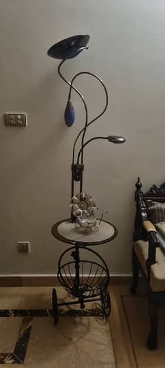 Silver Metal lamp table