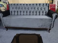 Elegant Pair of 5-Seater Velvet Sofas (2Sofas)