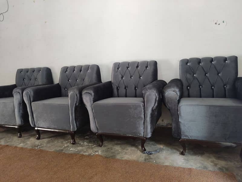 Elegant Pair of 5-Seater Velvet Sofas (2Sofas) 3