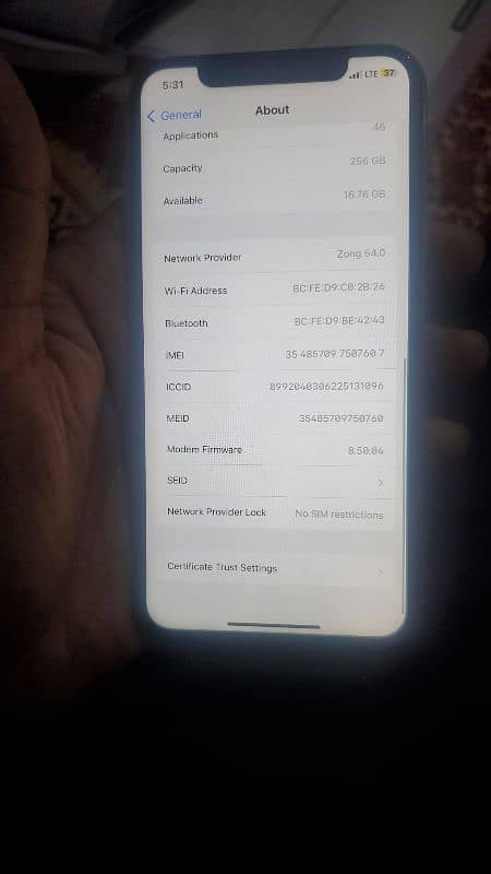 iphone x 256gb PTA aproved 7