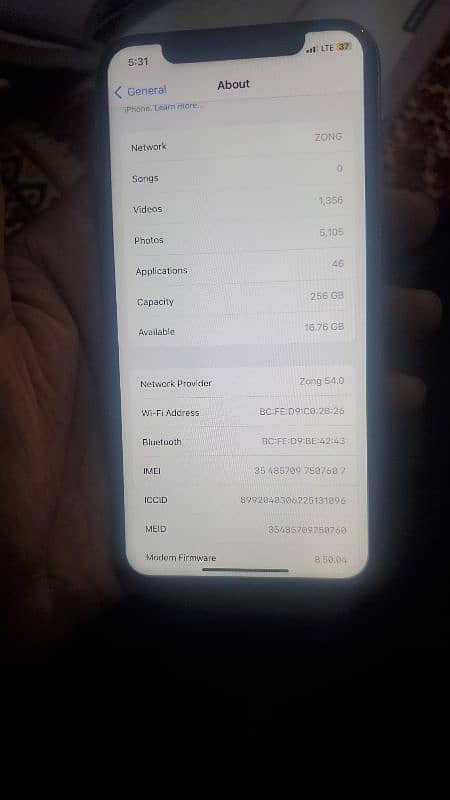 iphone x 256gb PTA aproved 8