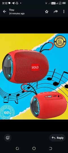 water-resistant led wireless speaker - Bluetooth connectivity ,blue