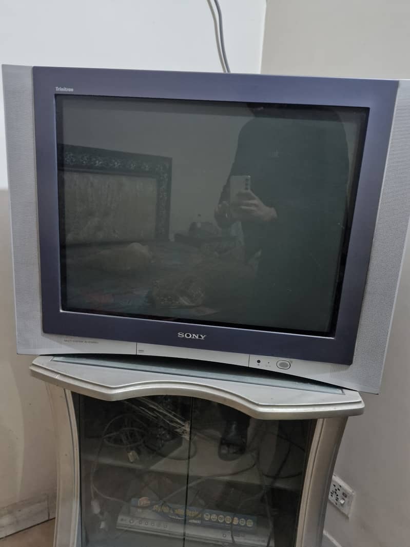 29 inch Sony TV with accessories and tv trolley, dvd player 1