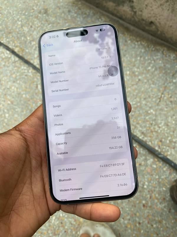 iphone 15 pro max 256 GB Sim Time available JV Non Pya 6