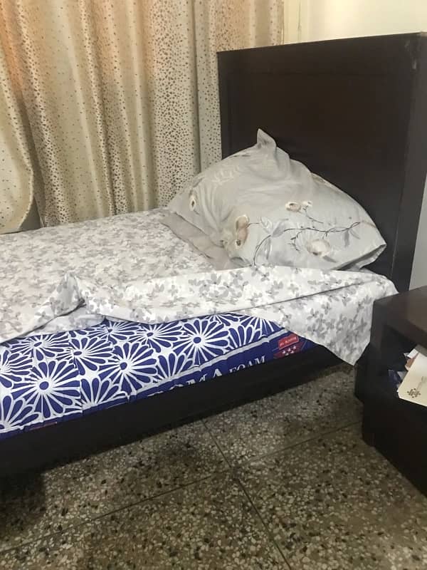 single bed with matress for sale 1