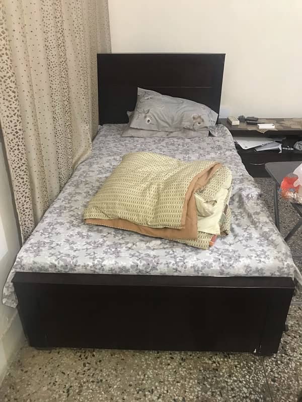 single bed with matress for sale 4