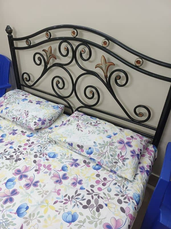 Mint Condition Iron Bed with matress 0