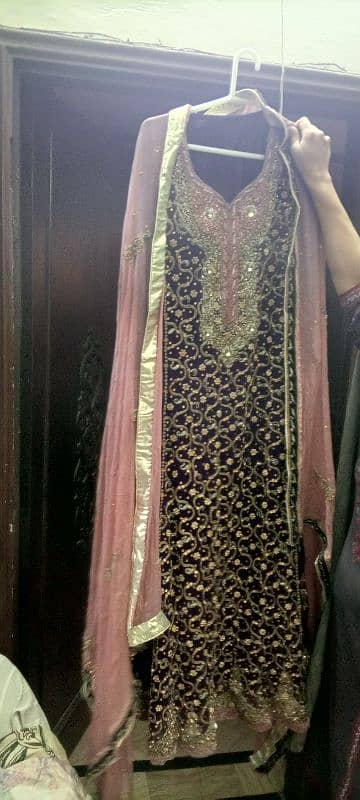 bridal Maxi walima with Adda work and dabki 3