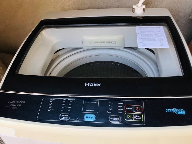 Haier auto restart washing machine 1