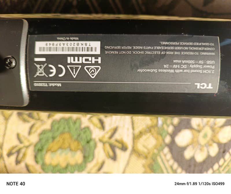 sound bar TCL good working condition 9/10 2