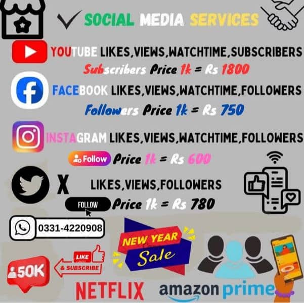 Followers for Instagram, Facebook and Tiktok 0