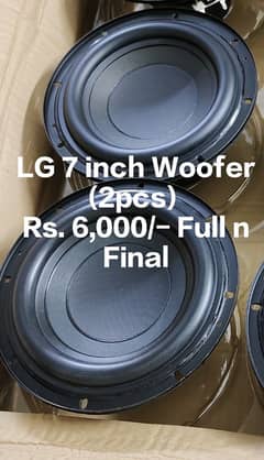 7 inch LG Woofer Speaker Pair (2pcs) Brand New. Price final ha.