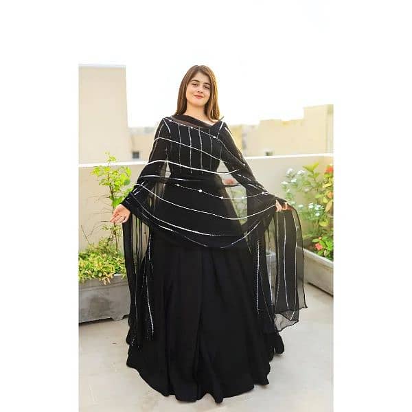 3-Piece Women's Stitched Chiffon ( Cash on Delivery ) 2