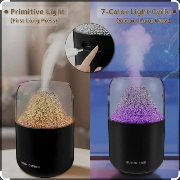 Buy Mini Humidifier Crack Volcano Humidifier WITH FREE   ESSANTIAL OIL 2