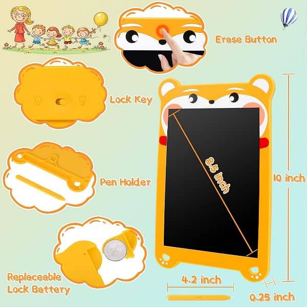 8.5 Inch Cartoon LCD Writing Tablet with pen,Educational Gift for Kids 2