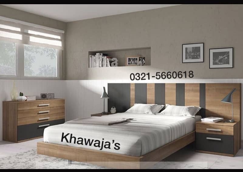 Bed with Dressing ( khawaja’s interior Fix price workshop Rawalpindi 9