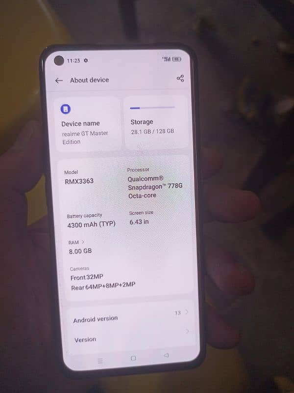 Realme GT Master Edition 5G Super AMOLED 120 Hz 8/128 Good Condition 7