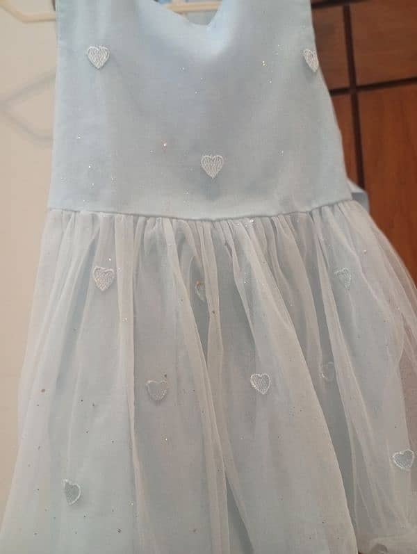 Beautiful pastel blue colour frock of baby girl 1