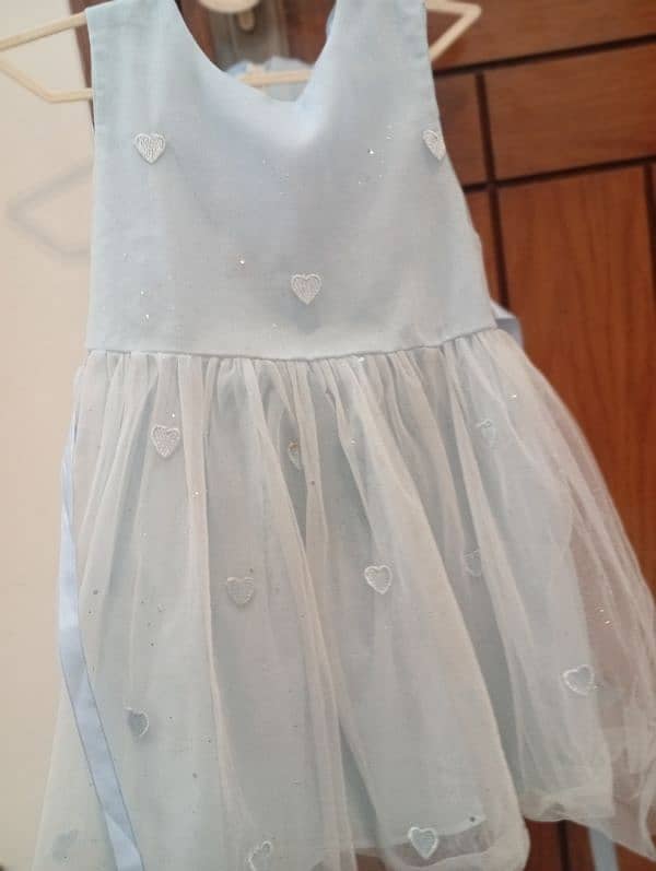 Beautiful pastel blue colour frock of baby girl 2