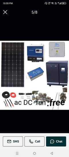 360watt solar system ac DC fan free