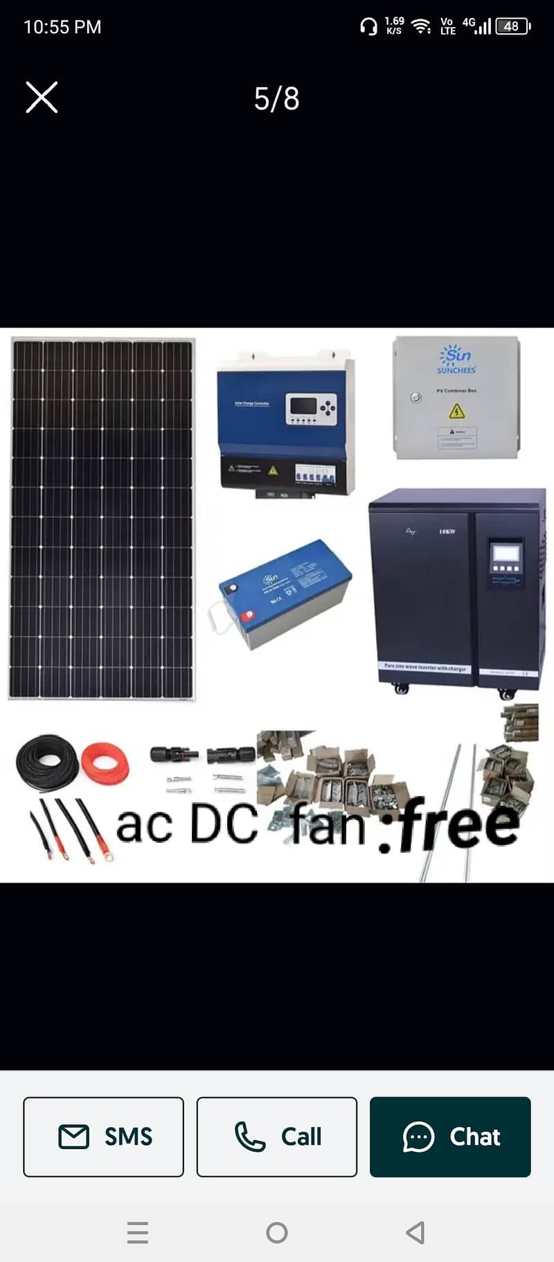 360watt solar system ac DC fan free 0