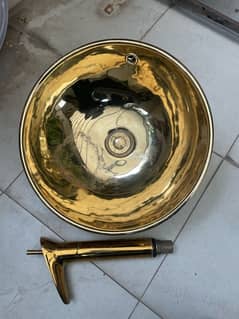 Golden Sink with Tap