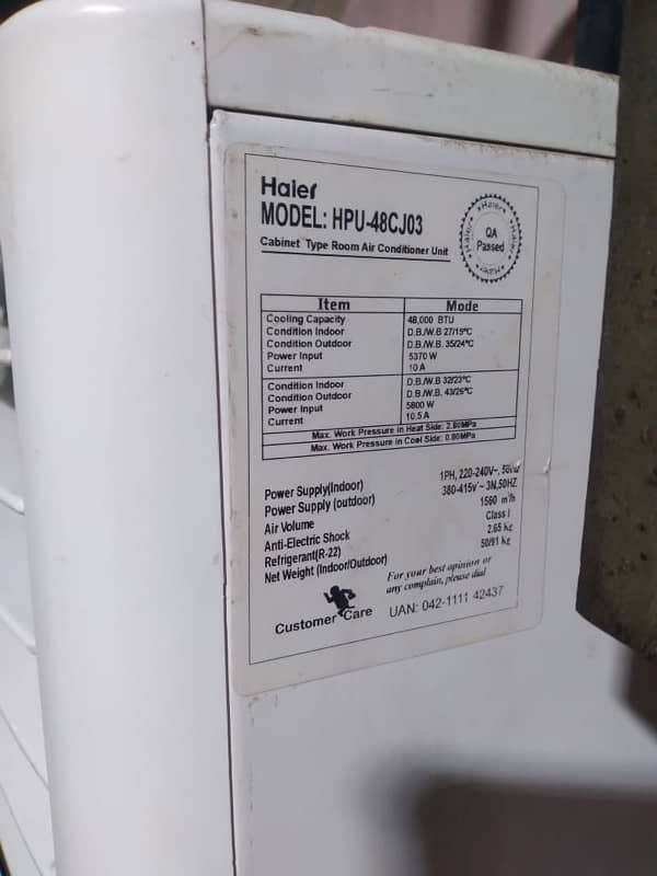 4 ton haier AC read ad 1