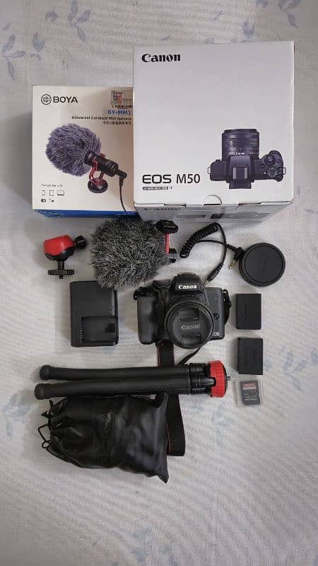 EOS M50  with All vlogging Setup 0