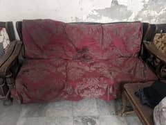 pure wood sofa And 2 chairs