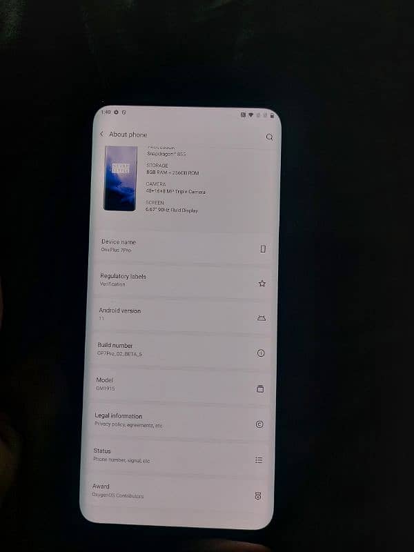 OnePlus 7 pro 8/256 for sale . 3