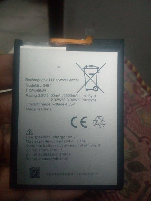 Infinix x627 smart 3 plus oignal battery 0