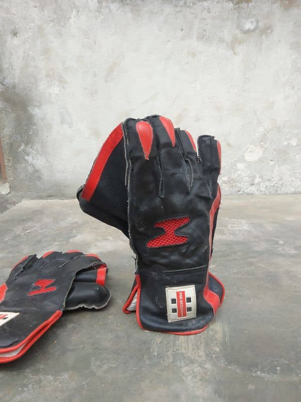 grainikels wicket keeping gloves single hand use 10 by 8 condition 3