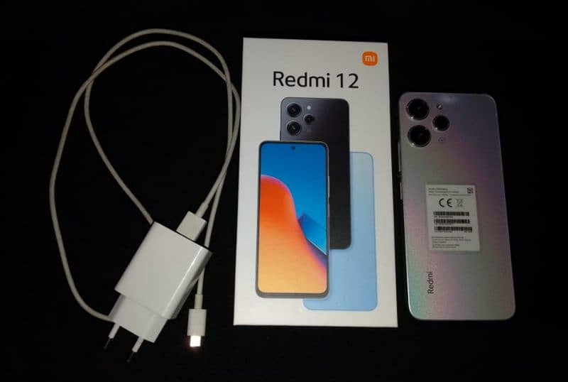 Redmi 12 with box, charger and 2 covers  full new condition 1