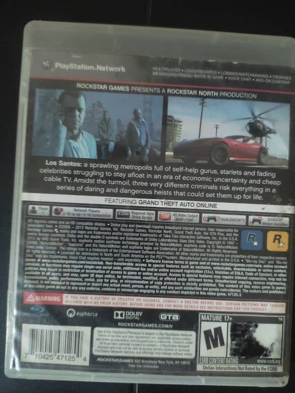 GTA 5 I PS3 DISC I USED I WORKING CONDITION 2