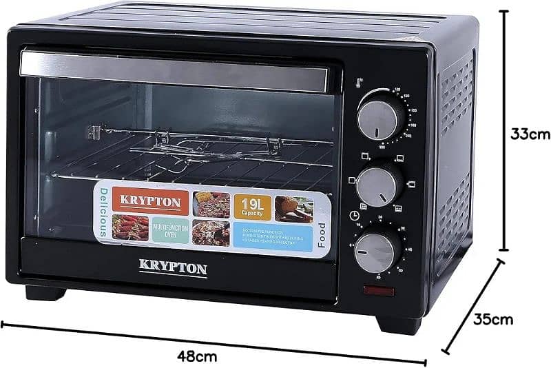 Krypton Electric Oven 6 Power Levels And 60 Minute Timer 19 l 0