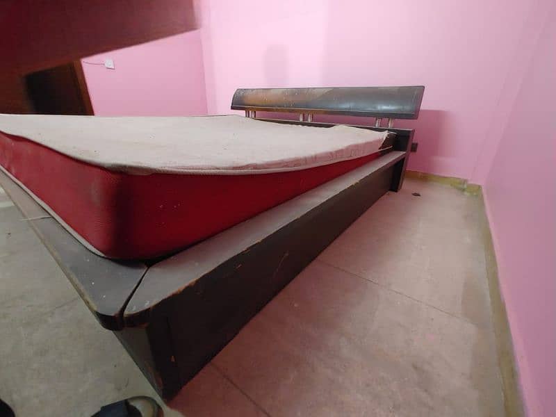 FOR SALE: High-Quality Furniture - Double Bed and Wooden Rack 0