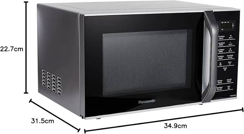 Panasonic NN-ST34HMYPQ Solo Microwave Oven, 25 L,Black/Silver 4