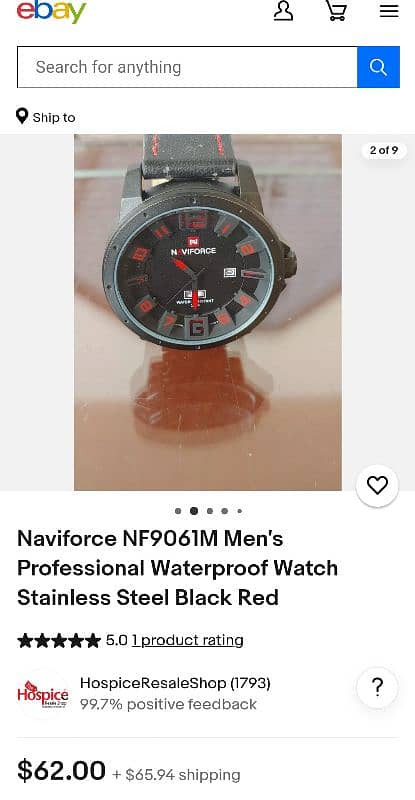 Naviforce NF9061M men's watch (Day Date) 2