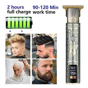 Rechargeable T9 Trimmer Dragon Style Metal Body for Men & Women 4