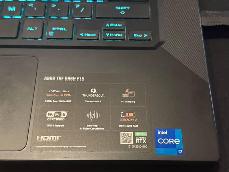 Asus Tuf Dash F15 RTX 3070 11th Gen Intel 5