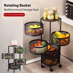 4 Layered Rotatable Kitchen Rack