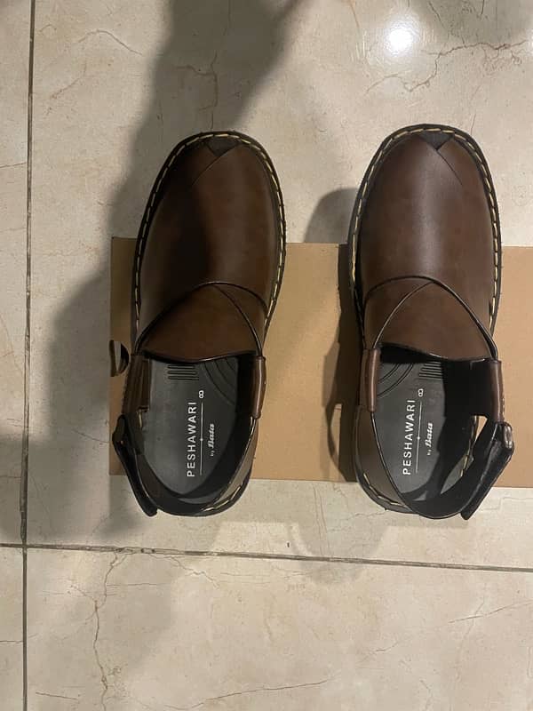 BROWN PESHAWARI CHAPAL - BATA - SIZE 8 2