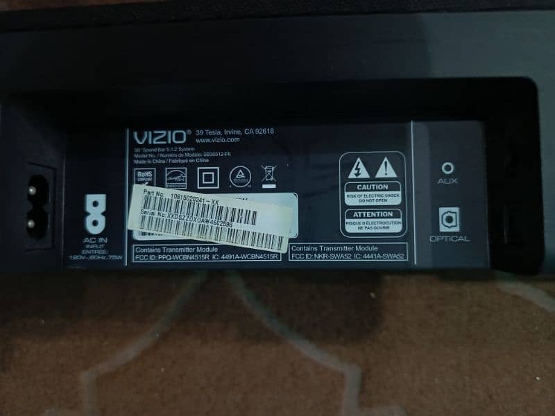 VIZIO USA DOLBY ATMOS 5.1. 2 HOME THEATER - WIRELESS SUBWOOFER 3