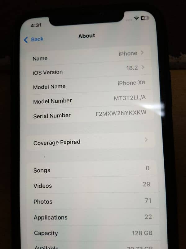 i phone XR 128 gb 16