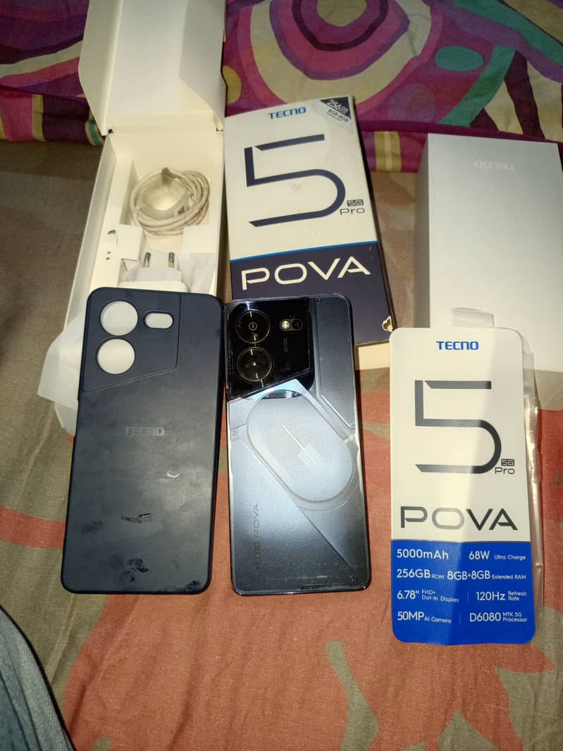 Tecno pova 5 pro  8gb 256 gb in  warranty 7